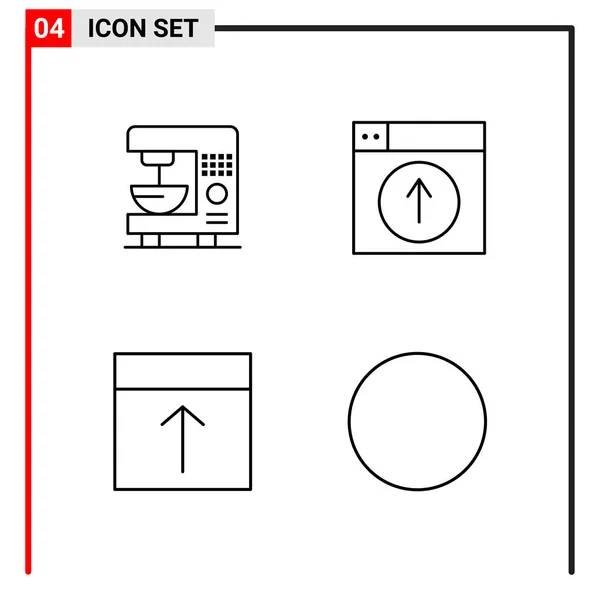 Set Universeller Kreativer Symbole Einfach Vektorillustrationen Für Web Und Mobile — Stockvektor