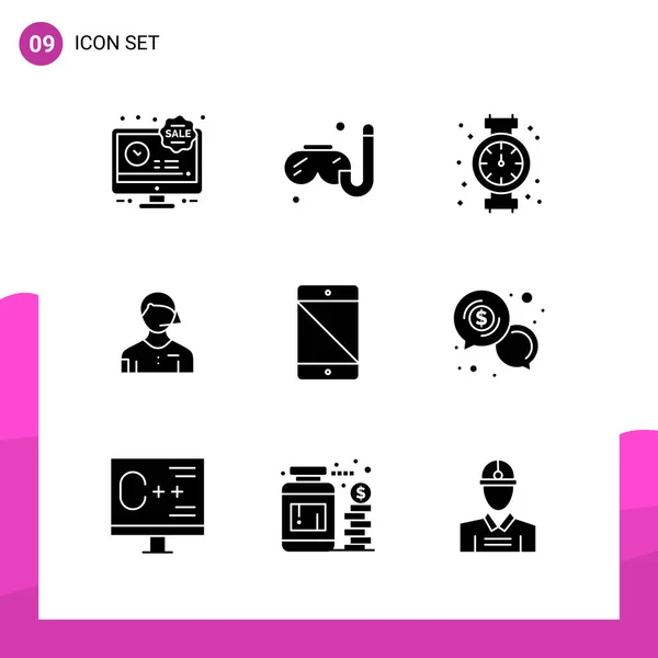 Conjunto Iconos Creativos Universales Simplemente Vector Ilustraciones Para Aplicaciones Web — Vector de stock