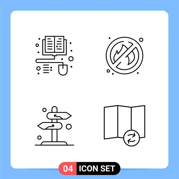 Conjunto Iconos Creativos Universales Simplemente Vector Ilustraciones Para Aplicaciones Web — Vector de stock