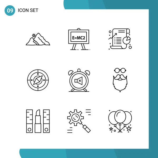 Conjunto Iconos Creativos Universales Simplemente Vector Ilustraciones Para Aplicaciones Web — Archivo Imágenes Vectoriales