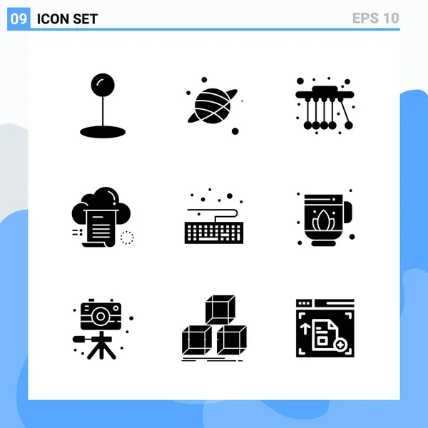 Conjunto Iconos Creativos Universales Simplemente Vector Ilustraciones Para Aplicaciones Web — Archivo Imágenes Vectoriales