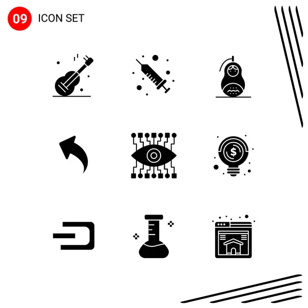 Conjunto Iconos Creativos Universales Simplemente Vector Ilustraciones Para Aplicaciones Web — Vector de stock