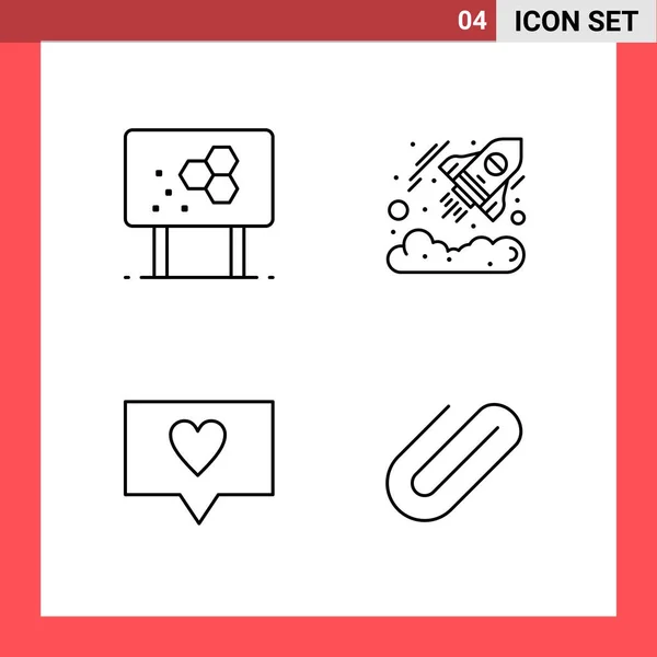 Conjunto Iconos Creativos Universales Simplemente Vector Ilustraciones Para Aplicaciones Web — Vector de stock