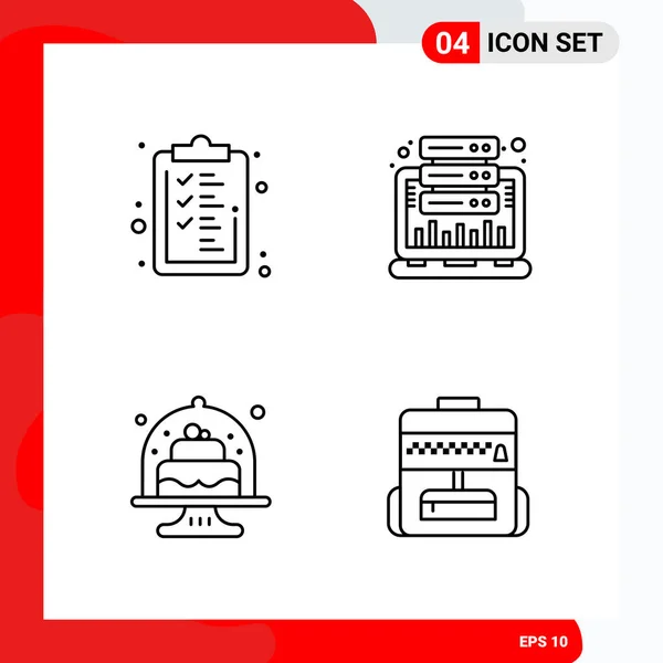 Conjunto Iconos Creativos Universales Simplemente Vector Ilustraciones Para Aplicaciones Web — Vector de stock