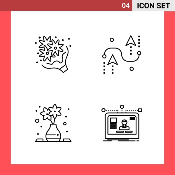 Set Universal Creative Icons Simply Vector Illustrations Web Mobile Apps — Stock Vector