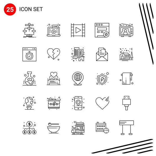 Set Universal Creative Icons Simply Vector Illustrations Web Mobile Apps — Stock Vector