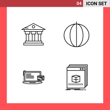 Evrensel yaratıcı simgeler kümesi, web ve mobil uygulamalar ve projeler için basit vektör illüstrasyonları 
