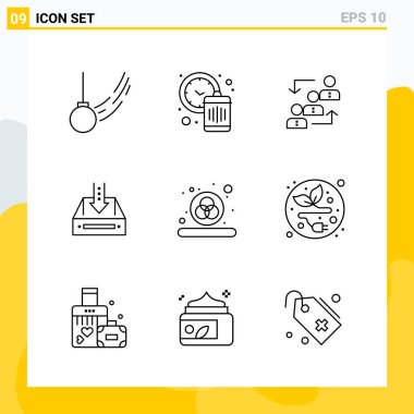 Evrensel yaratıcı simgeler kümesi, web ve mobil uygulamalar ve projeler için basit vektör illüstrasyonları  