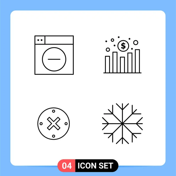 Conjunto Iconos Creativos Universales Simplemente Vector Ilustraciones Para Aplicaciones Web — Vector de stock