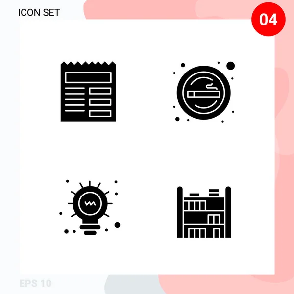 Conjunto Iconos Creativos Universales Simplemente Vector Ilustraciones Para Aplicaciones Web — Archivo Imágenes Vectoriales