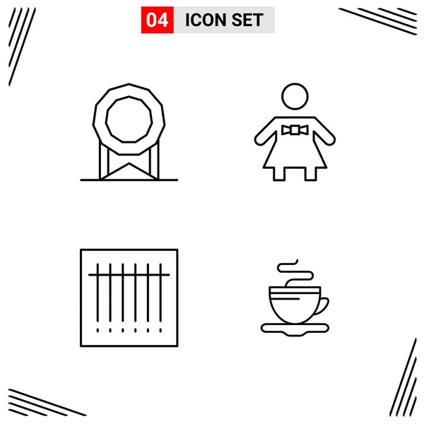 Set Universal Creative Icons Simply Vector Illustrations Web Mobile Apps — Stock Vector