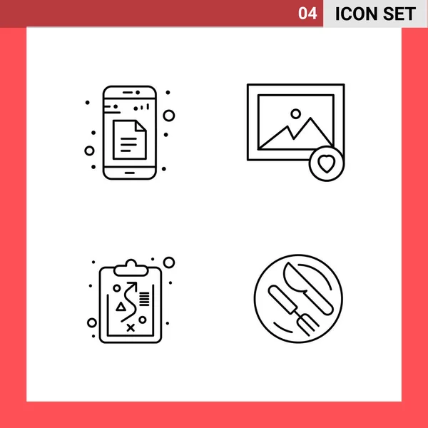 Set Universal Creative Icons Simply Vector Illustrations Web Mobile Apps — Stock Vector