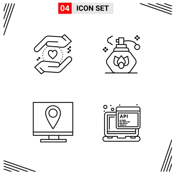 Set Universal Creative Icons Simply Vector Illustrations Web Mobile Apps — Stock Vector