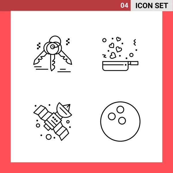 Conjunto Iconos Creativos Universales Simplemente Vector Ilustraciones Para Aplicaciones Web — Archivo Imágenes Vectoriales