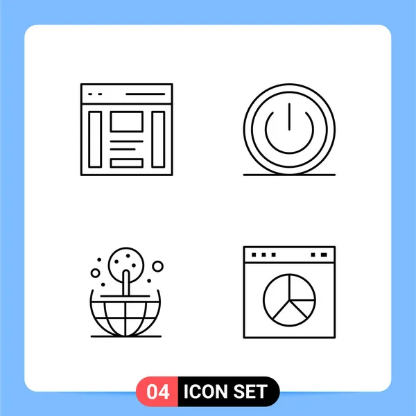 Set Universal Creative Icons Simply Vector Illustrations Web Mobile Apps — Stock Vector