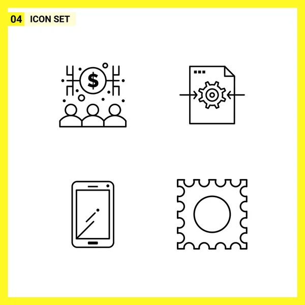 Set Universal Creative Icons Simply Vector Illustrations Web Mobile Apps — Stock Vector