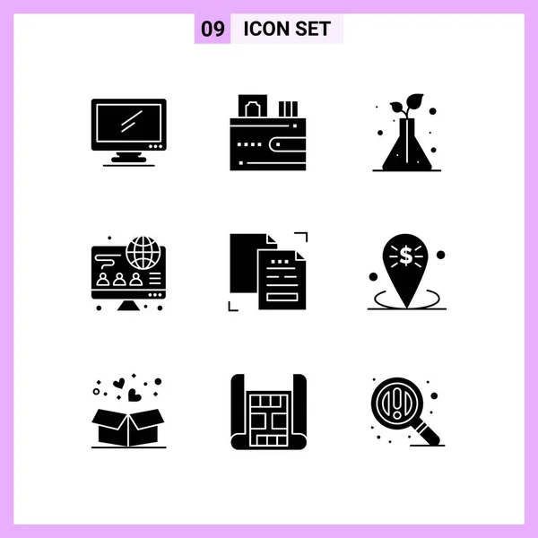 Set Universal Creative Icons Simply Vector Illustrations Web Mobile Apps — Stock Vector