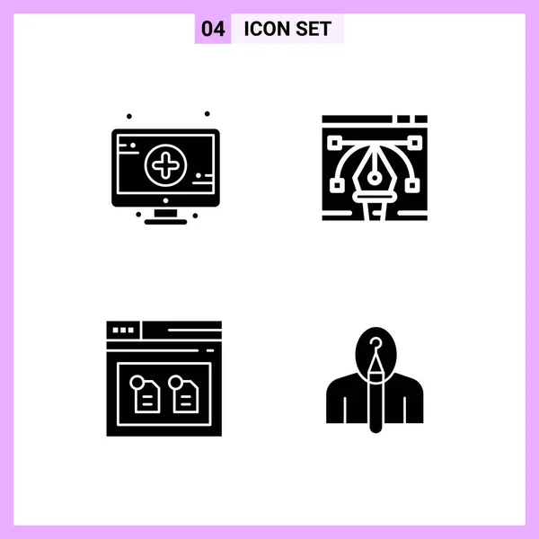 Conjunto Iconos Creativos Universales Simplemente Vector Ilustraciones Para Aplicaciones Web — Vector de stock