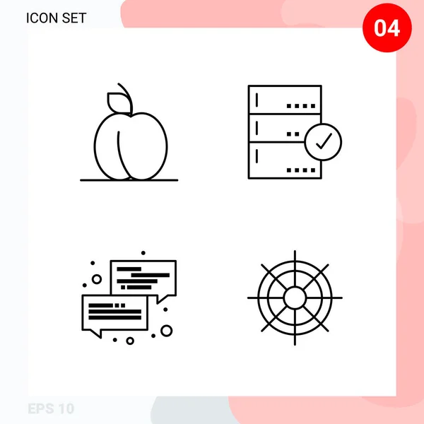 Set Universal Creative Icons Simply Vector Illustrations Web Mobile Apps — Stock Vector