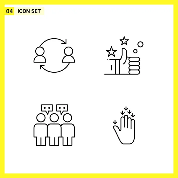 Set Universeller Kreativer Symbole Vektor Illustration — Stockvektor