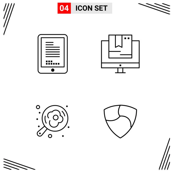 Set Universal Creative Icons Simply Vector Illustrations Web Mobile Apps — Stock Vector