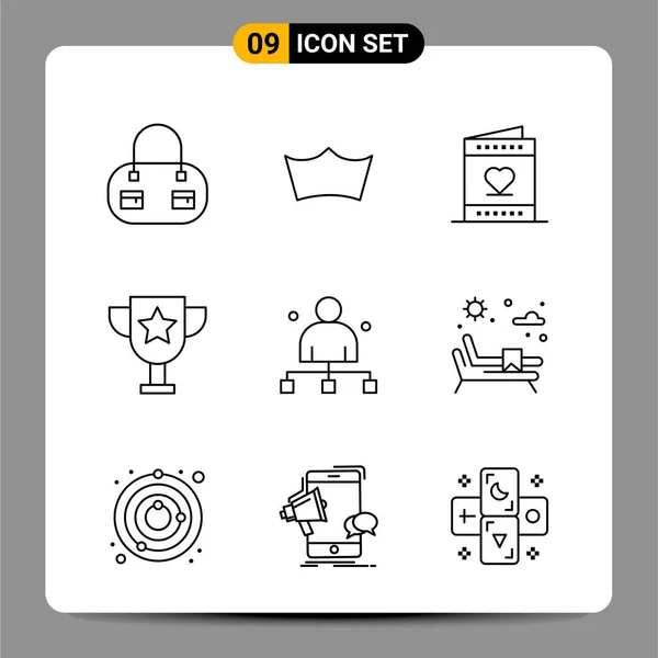 Set Universal Creative Icons Simply Vector Illustrations Web Mobile Apps — Stock Vector