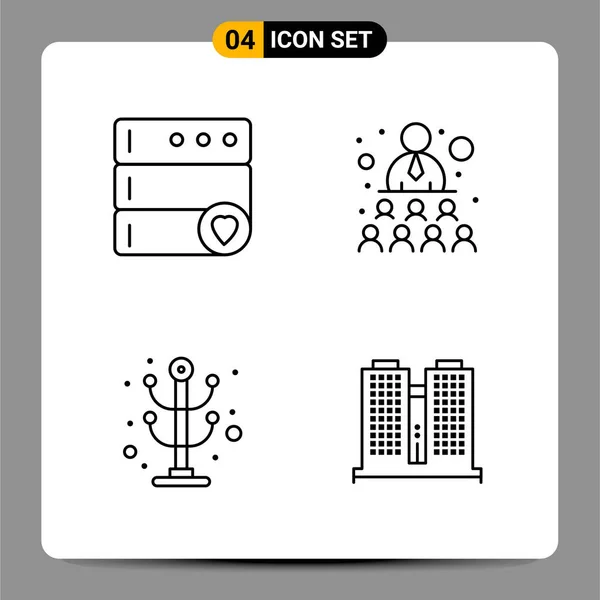 Conjunto Iconos Creativos Universales Simplemente Vector Ilustraciones Para Aplicaciones Web — Vector de stock