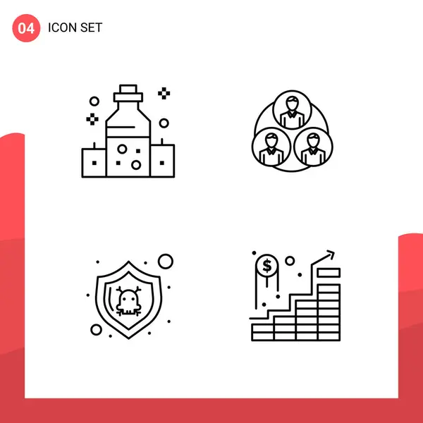 Conjunto Iconos Creativos Universales Simplemente Vector Ilustraciones Para Aplicaciones Web — Vector de stock