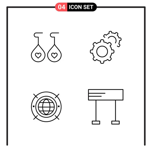 Conjunto Iconos Creativos Universales Simplemente Vector Ilustraciones Para Aplicaciones Web — Vector de stock