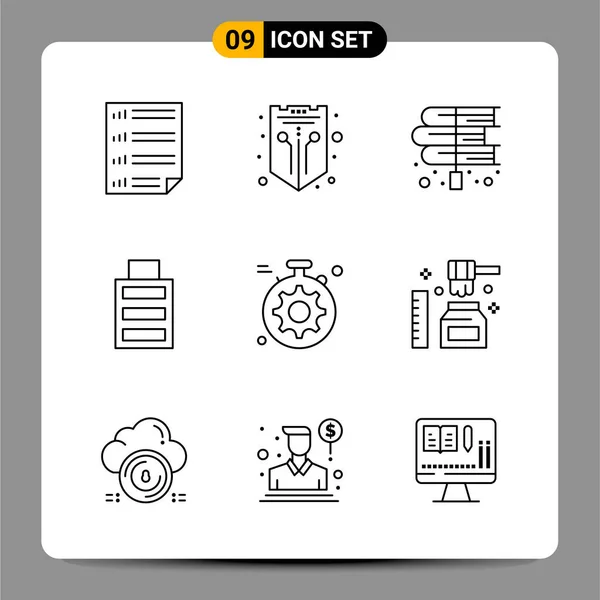 Set Universal Creative Icons Simply Vector Illustrations Web Mobile Apps — Stock Vector