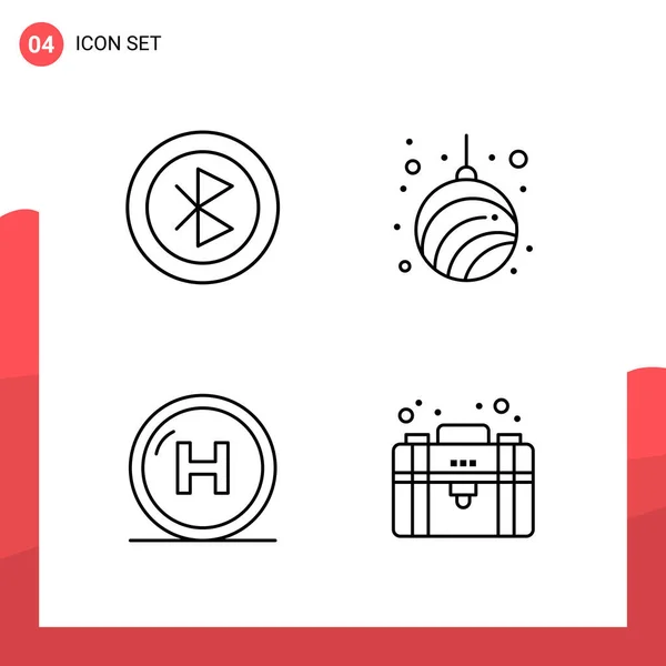 Conjunto Iconos Creativos Universales Simplemente Vector Ilustraciones Para Aplicaciones Web — Vector de stock