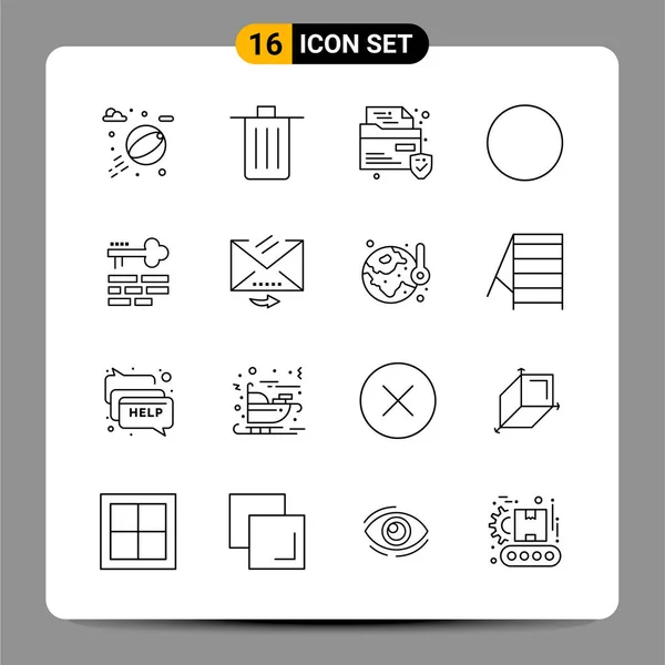 Conjunto Iconos Creativos Universales Simplemente Vector Ilustraciones Para Aplicaciones Web — Archivo Imágenes Vectoriales