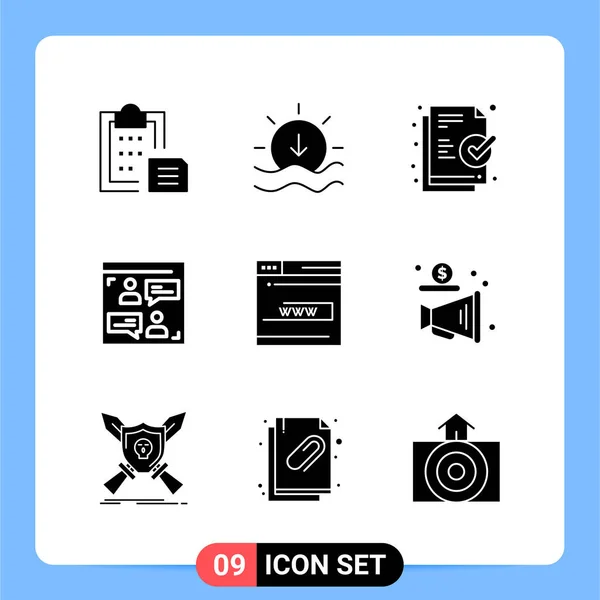 Conjunto Iconos Creativos Universales Simplemente Vector Ilustraciones Para Aplicaciones Web — Archivo Imágenes Vectoriales