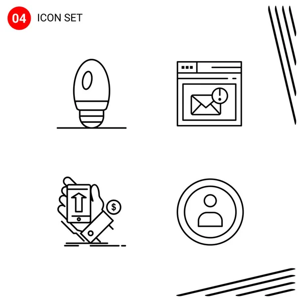 Iconos Creativos Conjunto Diseño Sobre Fondo Blanco — Vector de stock