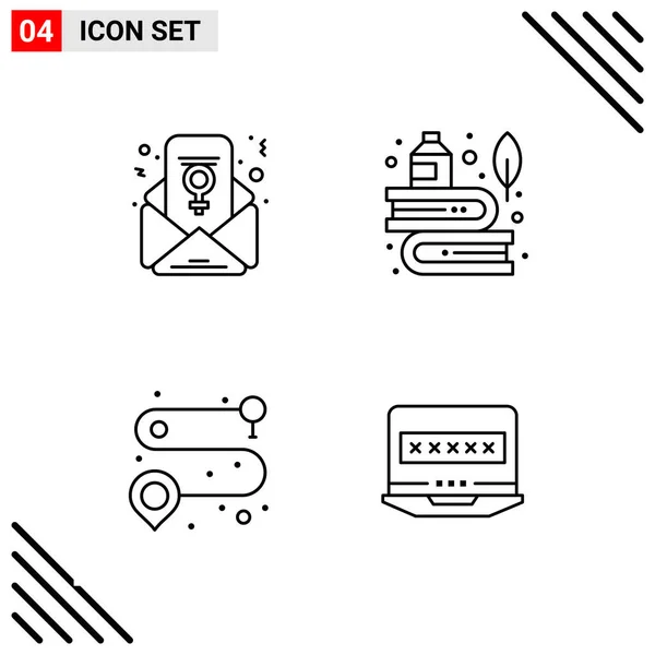 Conjunto Iconos Creativos Universales Simplemente Vector Ilustraciones Para Aplicaciones Web — Vector de stock