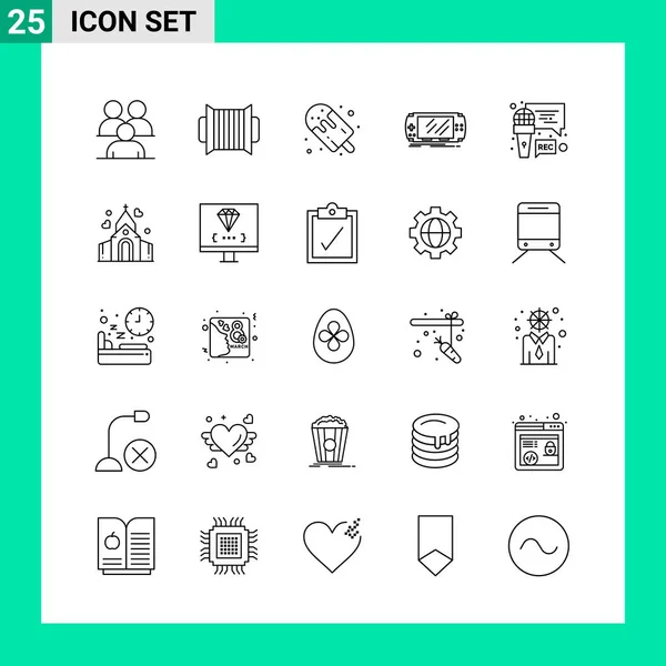 Conjunto Iconos Creativos Universales Simplemente Vector Ilustraciones Para Aplicaciones Web — Vector de stock