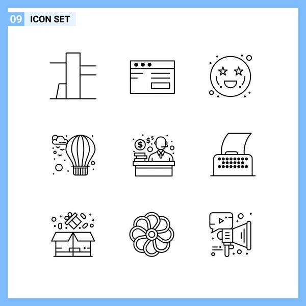 Set Universal Creative Icons Simply Vector Illustrations Web Mobile Apps — Stock Vector