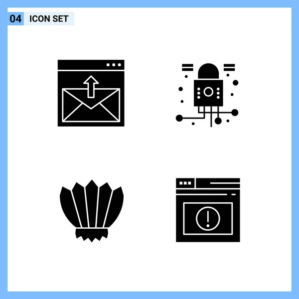 Conjunto Iconos Creativos Universales Simplemente Vector Ilustraciones Para Aplicaciones Web — Archivo Imágenes Vectoriales