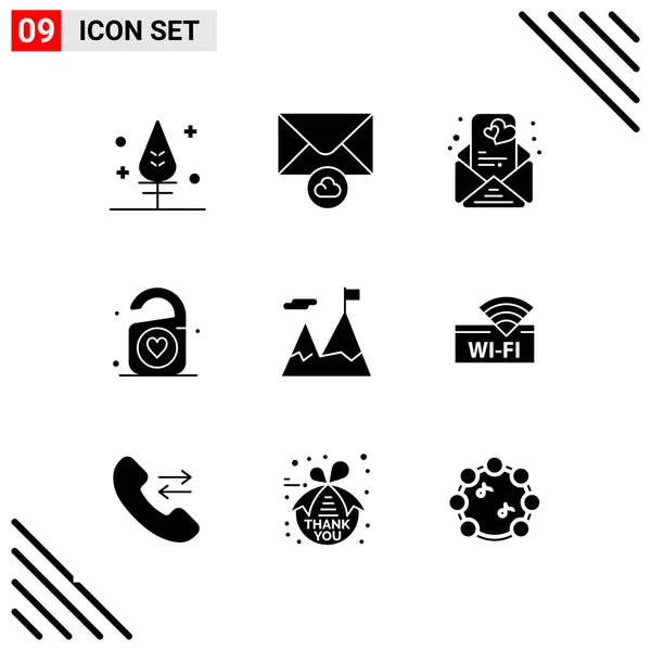 Set Universal Creative Icons Simply Vector Illustrations Web Mobile Apps — Stock Vector