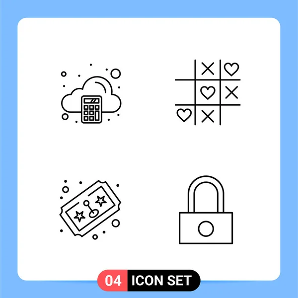 Conjunto Iconos Creativos Universales Simplemente Vector Ilustraciones Para Aplicaciones Web — Archivo Imágenes Vectoriales