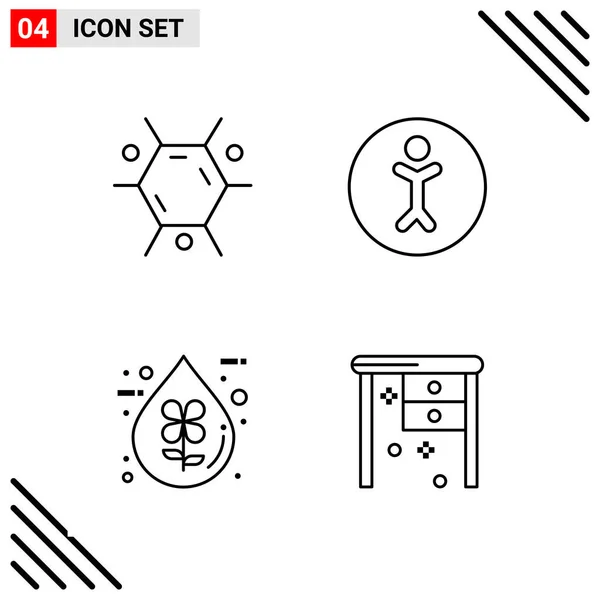 Conjunto Iconos Creativos Universales Simplemente Vector Ilustraciones Para Aplicaciones Web — Vector de stock