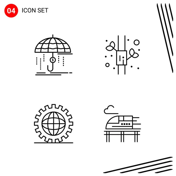 Conjunto Iconos Creativos Universales Simplemente Vector Ilustraciones Para Aplicaciones Web — Vector de stock