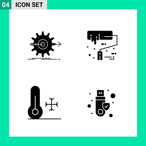 Illustrazione Vettoriale Delle Icone Impostate — Vettoriale Stock