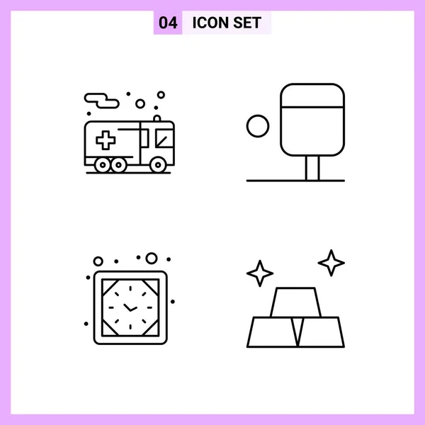 Conjunto Iconos Creativos Universales Simplemente Vector Ilustraciones Para Aplicaciones Web — Archivo Imágenes Vectoriales