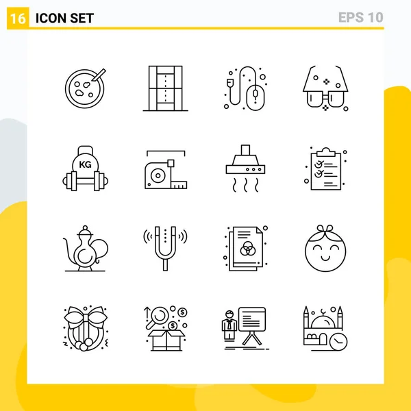 Conjunto Iconos Creativos Universales Simplemente Vector Ilustraciones Para Aplicaciones Web — Vector de stock