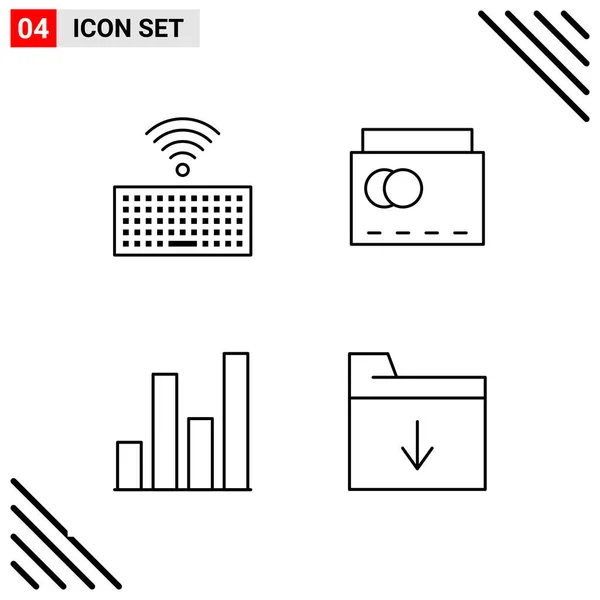 Set Universal Creative Icons Simply Vector Illustrations Web Mobile Apps — Stock Vector