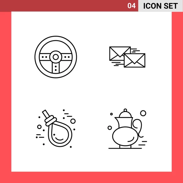 Conjunto Iconos Creativos Universales Simplemente Vector Ilustraciones Para Aplicaciones Web — Archivo Imágenes Vectoriales