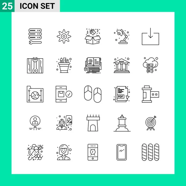 Conjunto Iconos Creativos Universales Simplemente Vector Ilustraciones Para Aplicaciones Web — Vector de stock