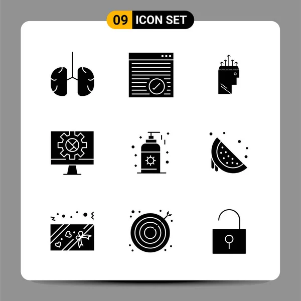 Conjunto Iconos Creativos Universales Simplemente Vector Ilustraciones Para Aplicaciones Web — Archivo Imágenes Vectoriales