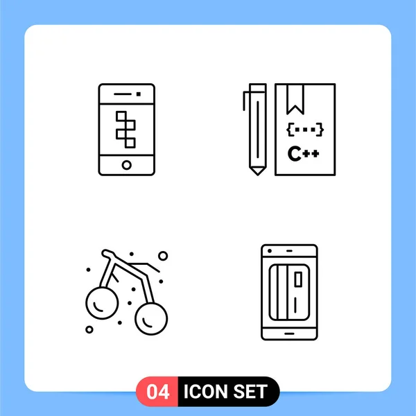 Conjunto Iconos Creativos Universales Simplemente Vector Ilustraciones Para Aplicaciones Web — Archivo Imágenes Vectoriales